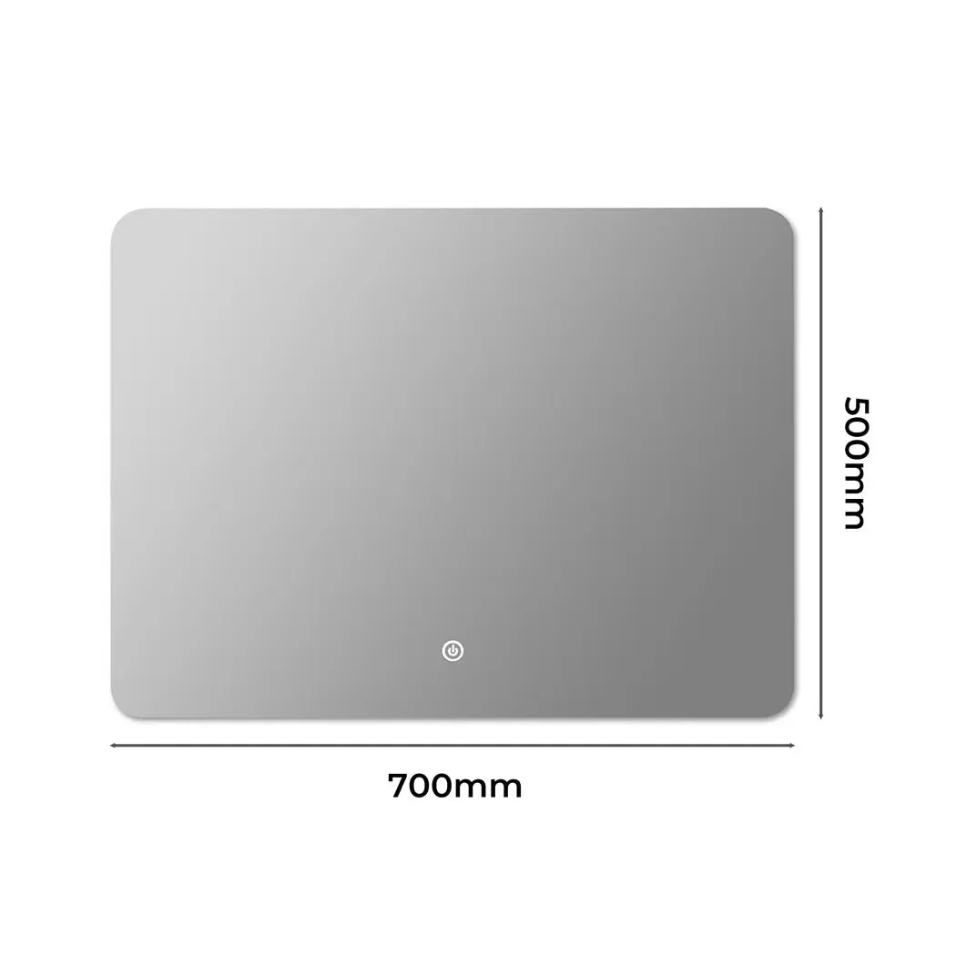 Emitto LED Wall Mirror Anti-fog Bathroom Mirrors Makeup Light 70x50cm