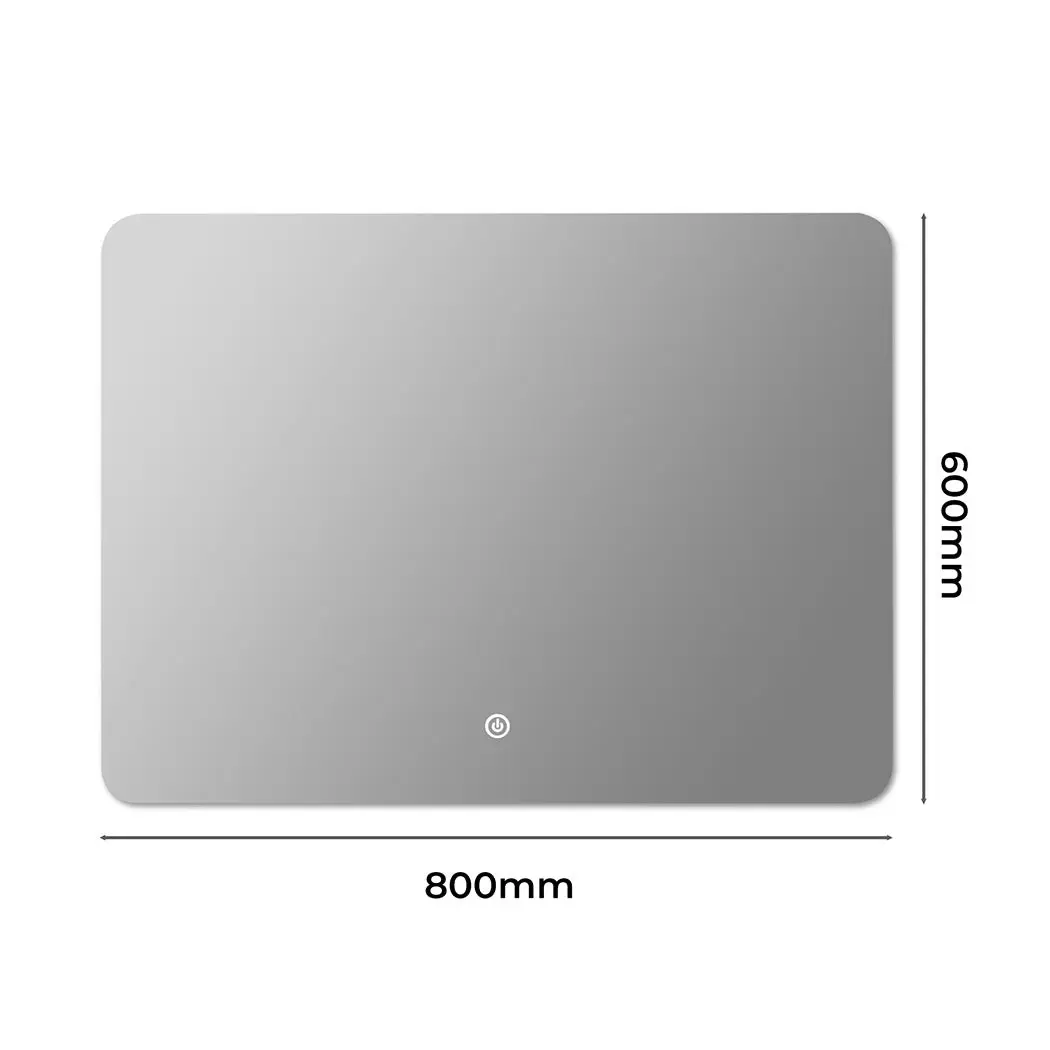 Emitto LED Wall Mirror Anti-fog Bathroom Mirrors Makeup Light 80x60cm