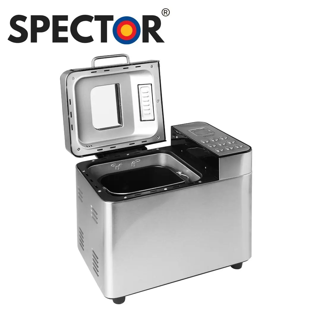 Spector Bread Maker Machine Stainless Steel Automatic Dispenser Knead 18 Program