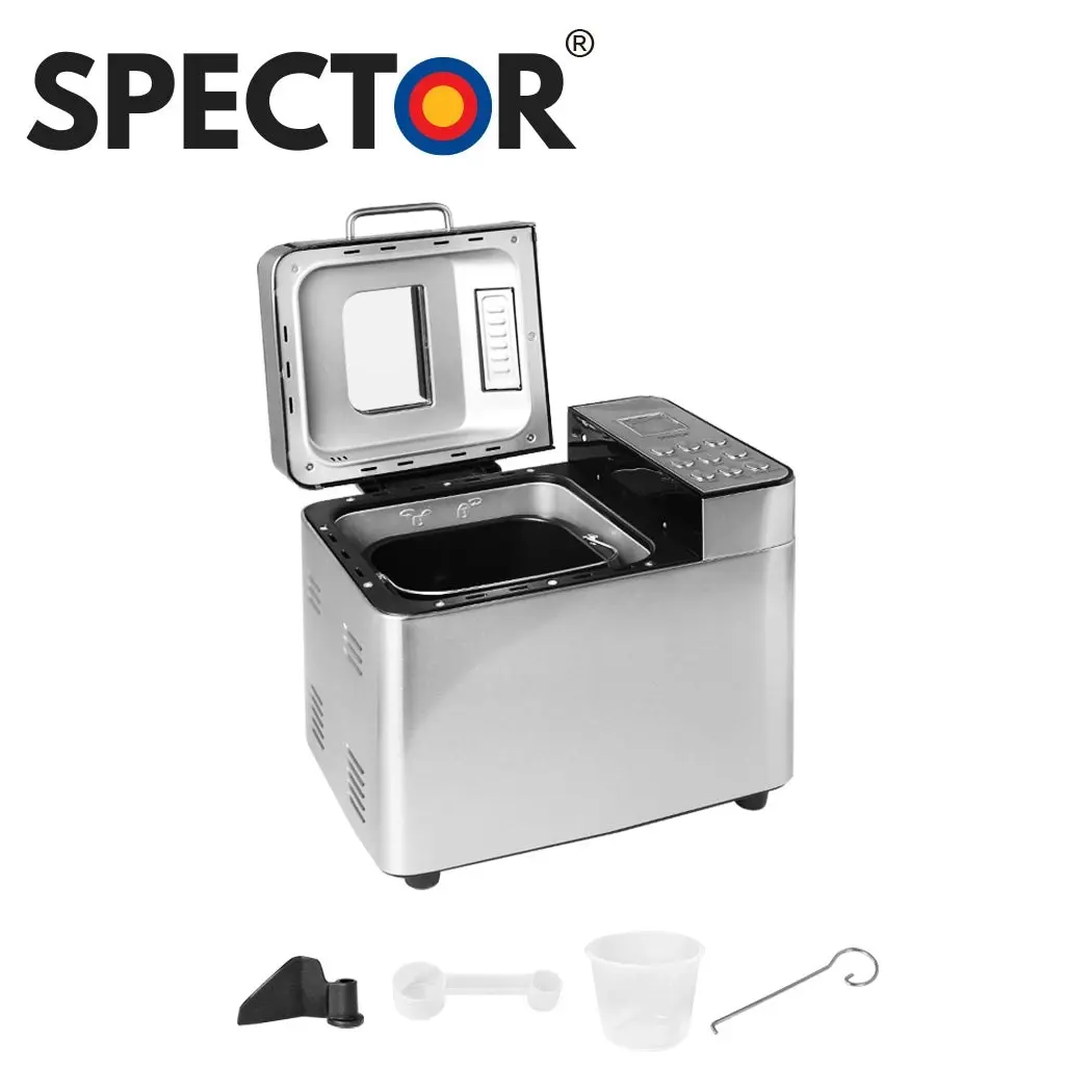 Spector Bread Maker Machine Stainless Steel Automatic Dispenser Knead 18 Program