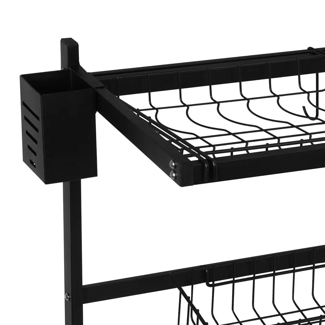 Toque Dish Drying Rack Over Sink Steel Dish Drainer Organizer 2 Tier 65CM