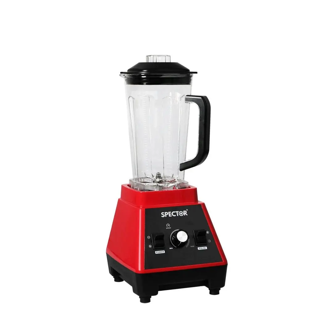 Spector 2L Commercial Blender Mixer Food Processor Juicer Smoothie Ice Crush Red