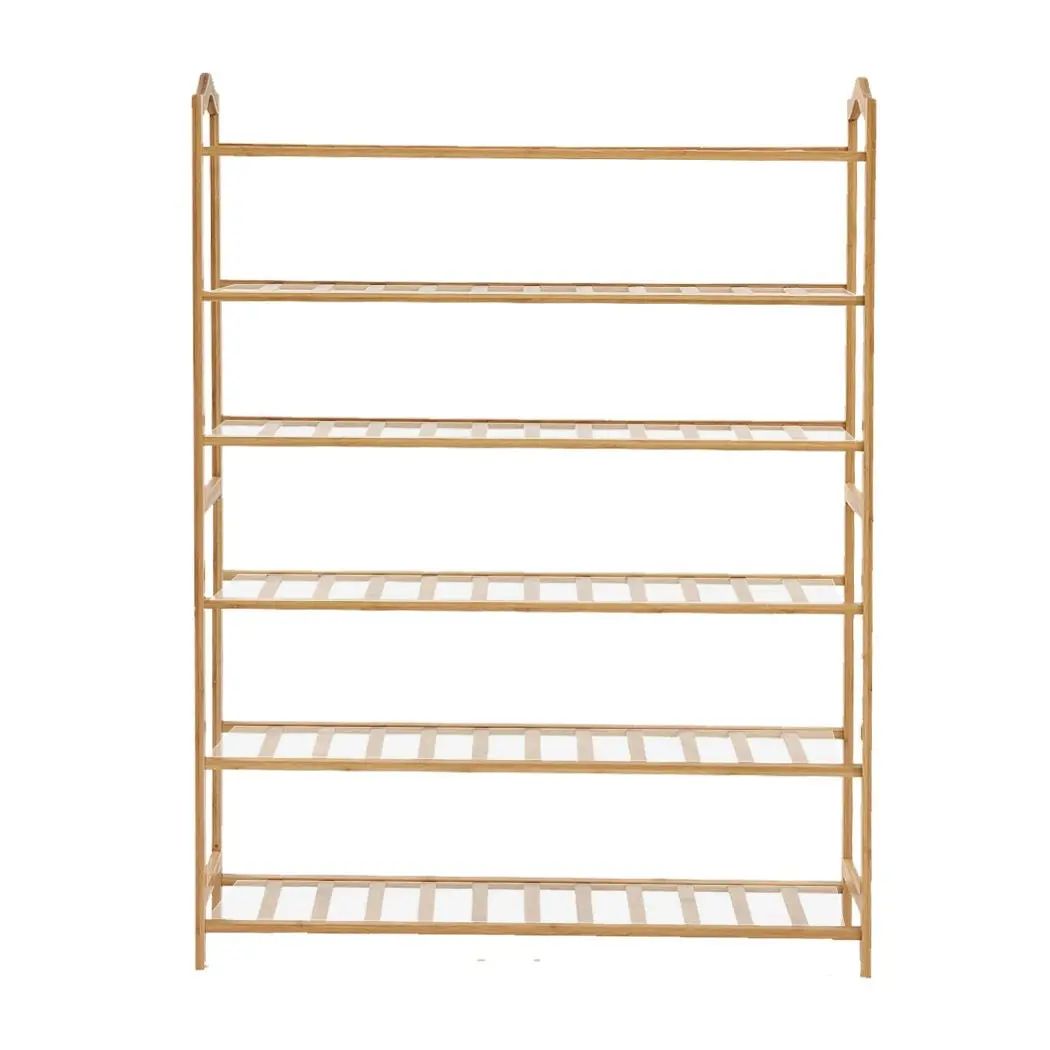 Levede Bamboo Shoe Rack Storage Wooden Organizer Shelf Stand 5 Tiers Layers 70cm