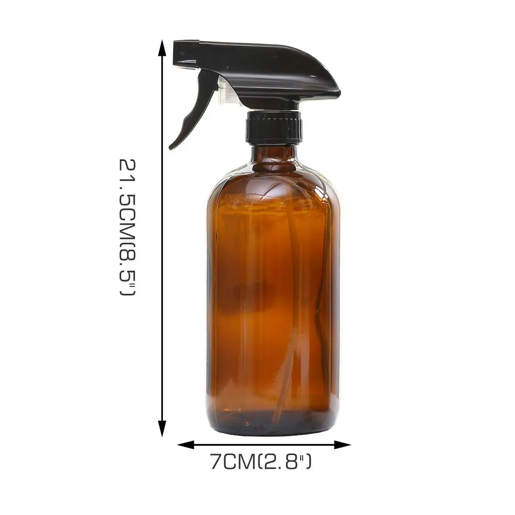 Traderight Group  4x 500ml Amber Glass Spray Bottles Trigger Water Sprayer Aromatherapy Dispenser