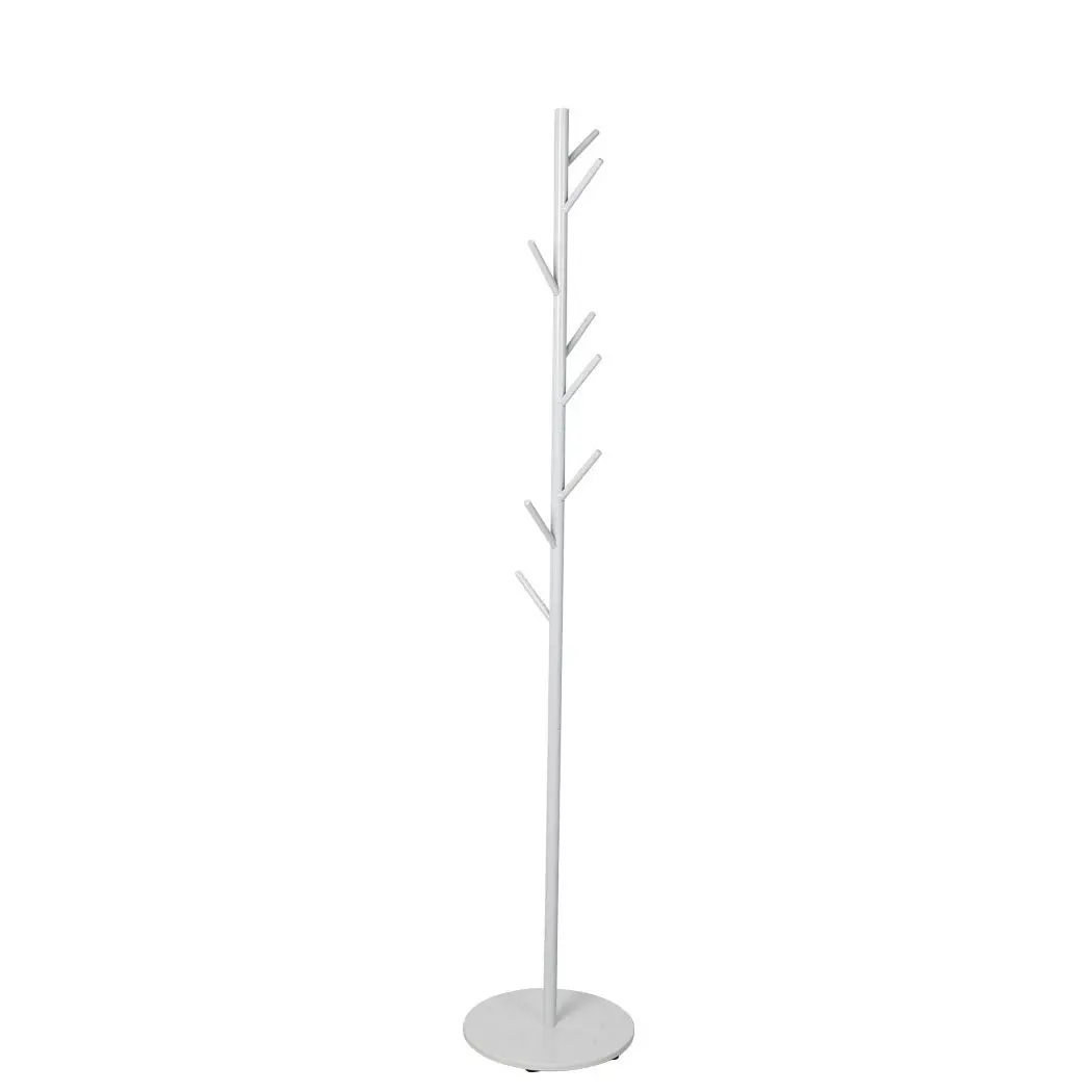 Levede Coat Rack Hat Clothes Stand Hanger Garment Hook Tree Rail Organizer White