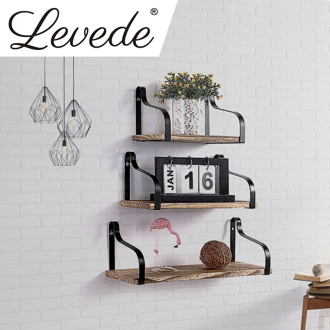 Levede Floating Shelf Brackets Display Shelves Bookshelf Wall Mount Rack Storage