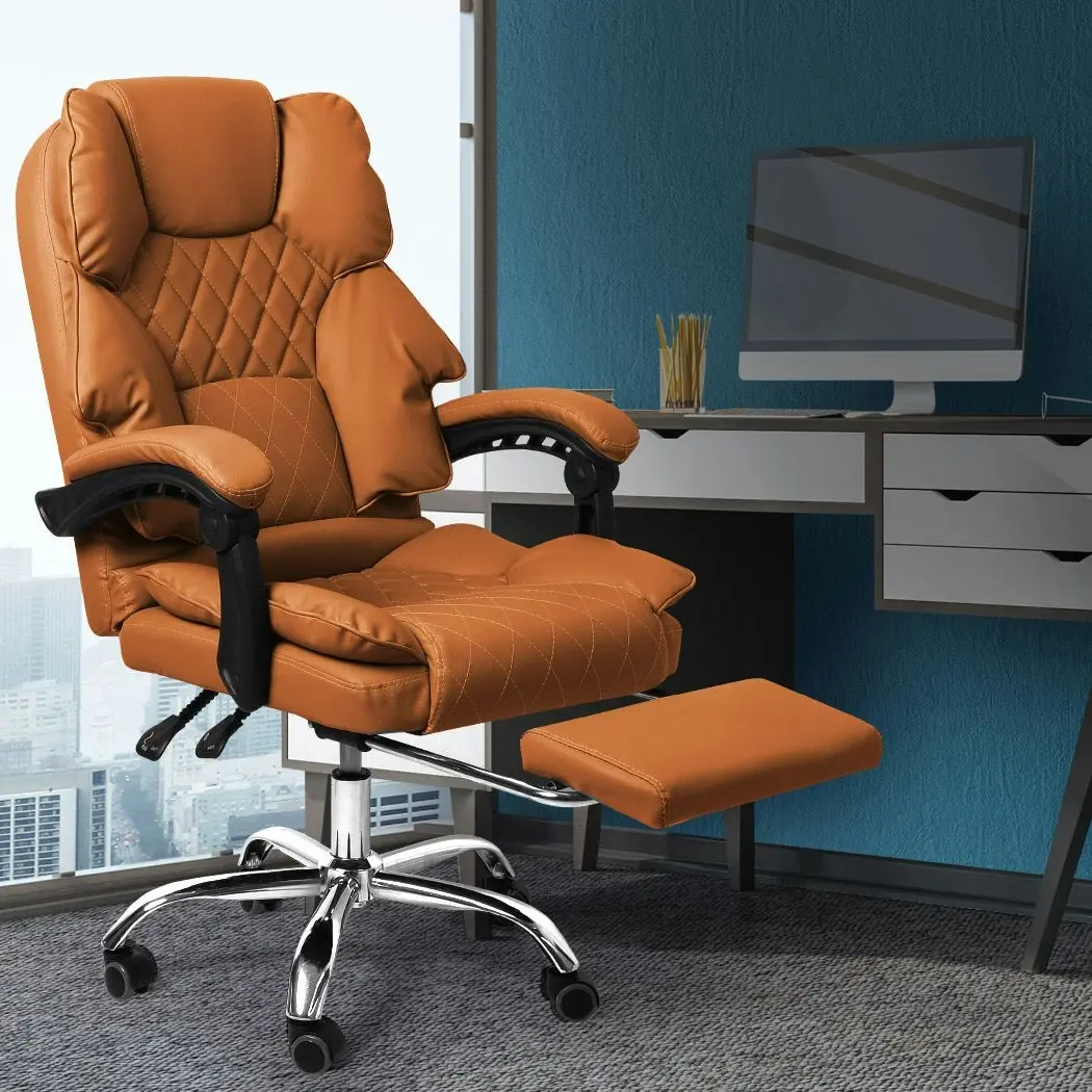 Levede Gaming Chair Office Computer Seat Racing PU Leather Executive Footrest