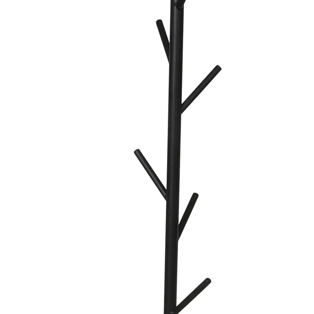 Levede Coat Rack Hat Clothes Stand Hanger Garment Hook Tree Rail Organizer Black