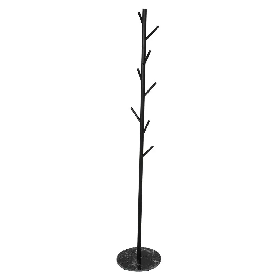 Levede Coat Rack Hat Clothes Stand Hanger Garment Hook Tree Rail Organizer Black