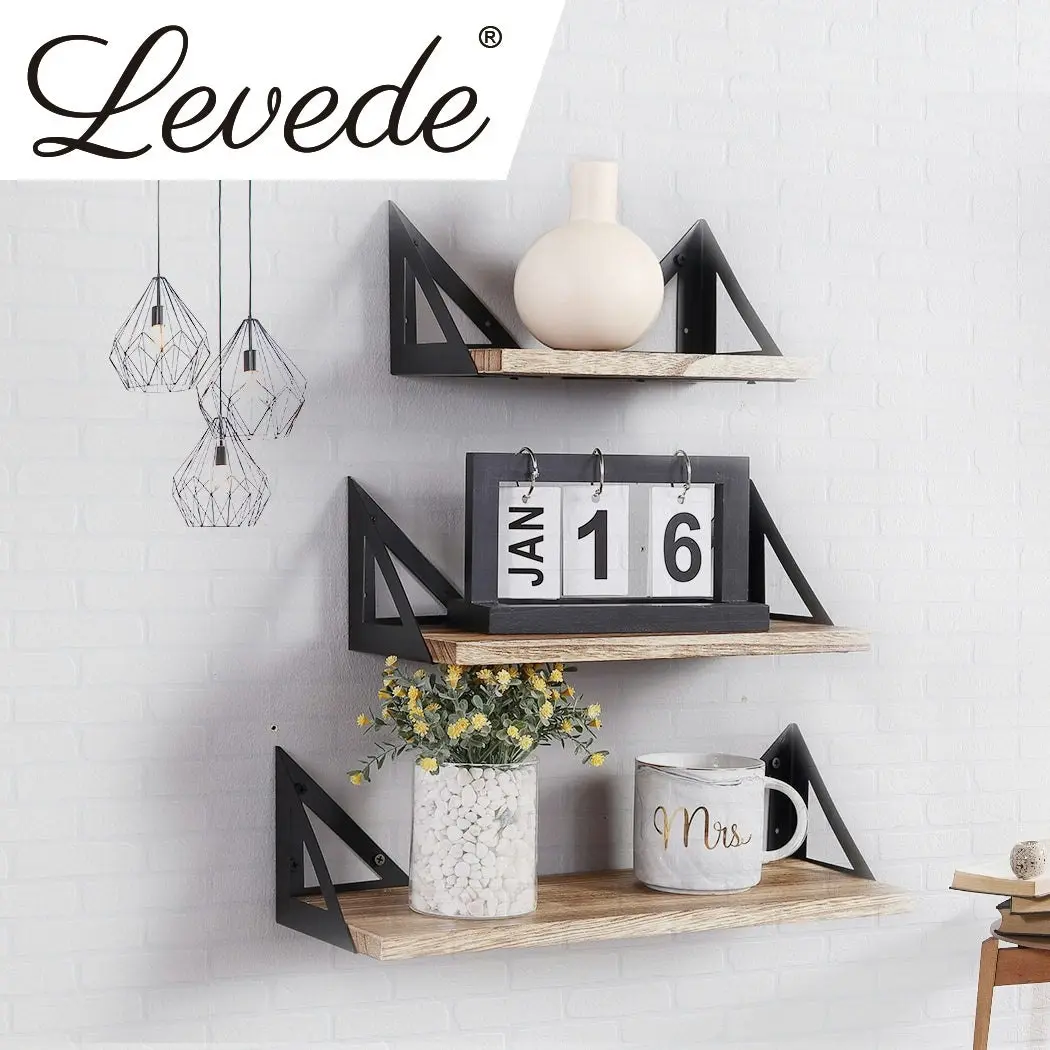 Levede Floating Shelf Brackets Shelves Bookshelf DIY Wall Mount Rack Storage