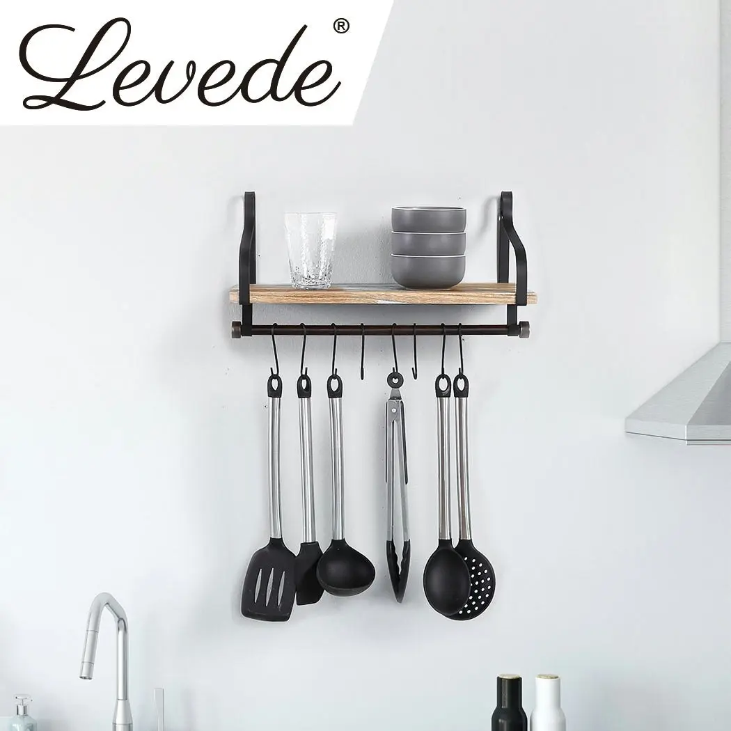 Levede Floating Shelf Brackets Wall Shelves Mount Display Rack Storage Hook