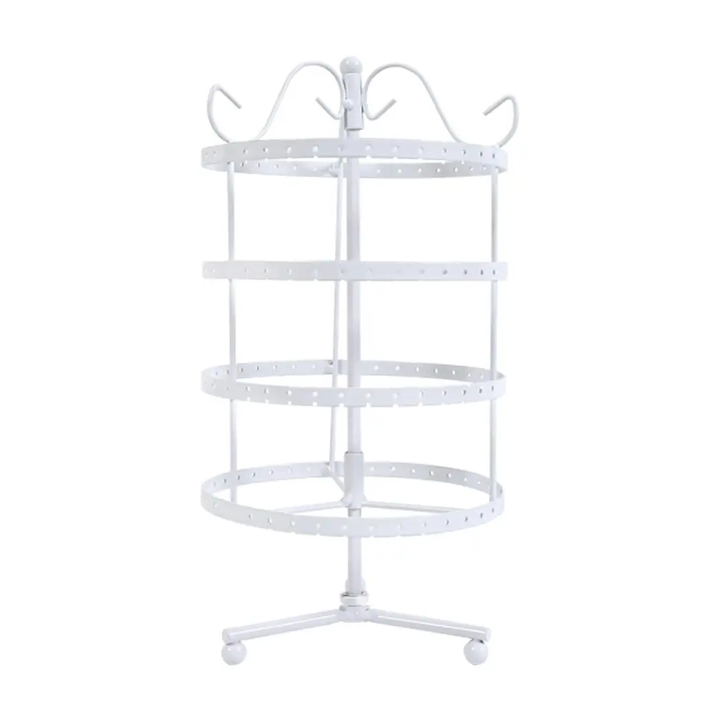 Traderight Group  Earring Holder Stand Jewelry Display Hanging Rack Storage Metal Organizer 4 Tier