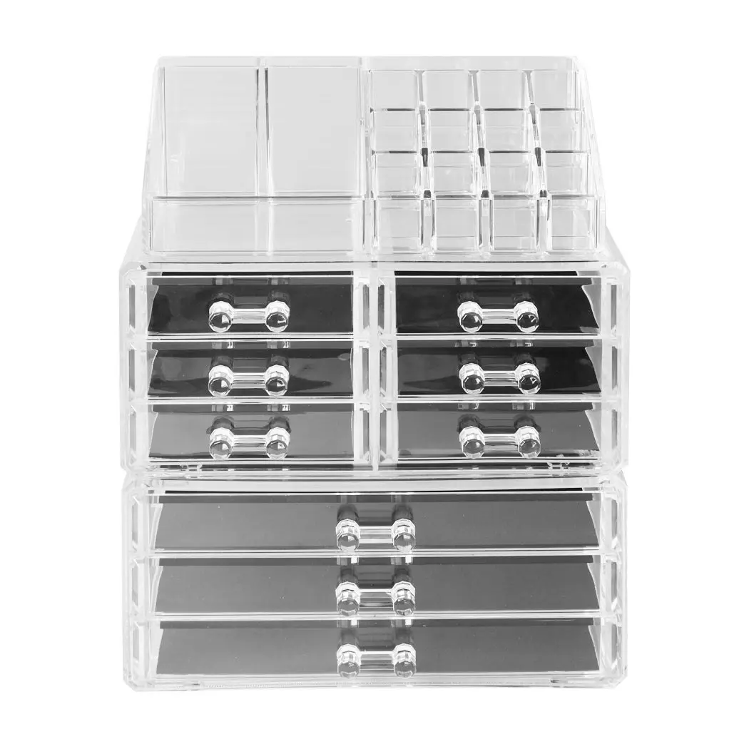 Traderight Group  9 Drawer Clear Acrylic Cosmetic Makeup Organizer Jewellery Storage Box