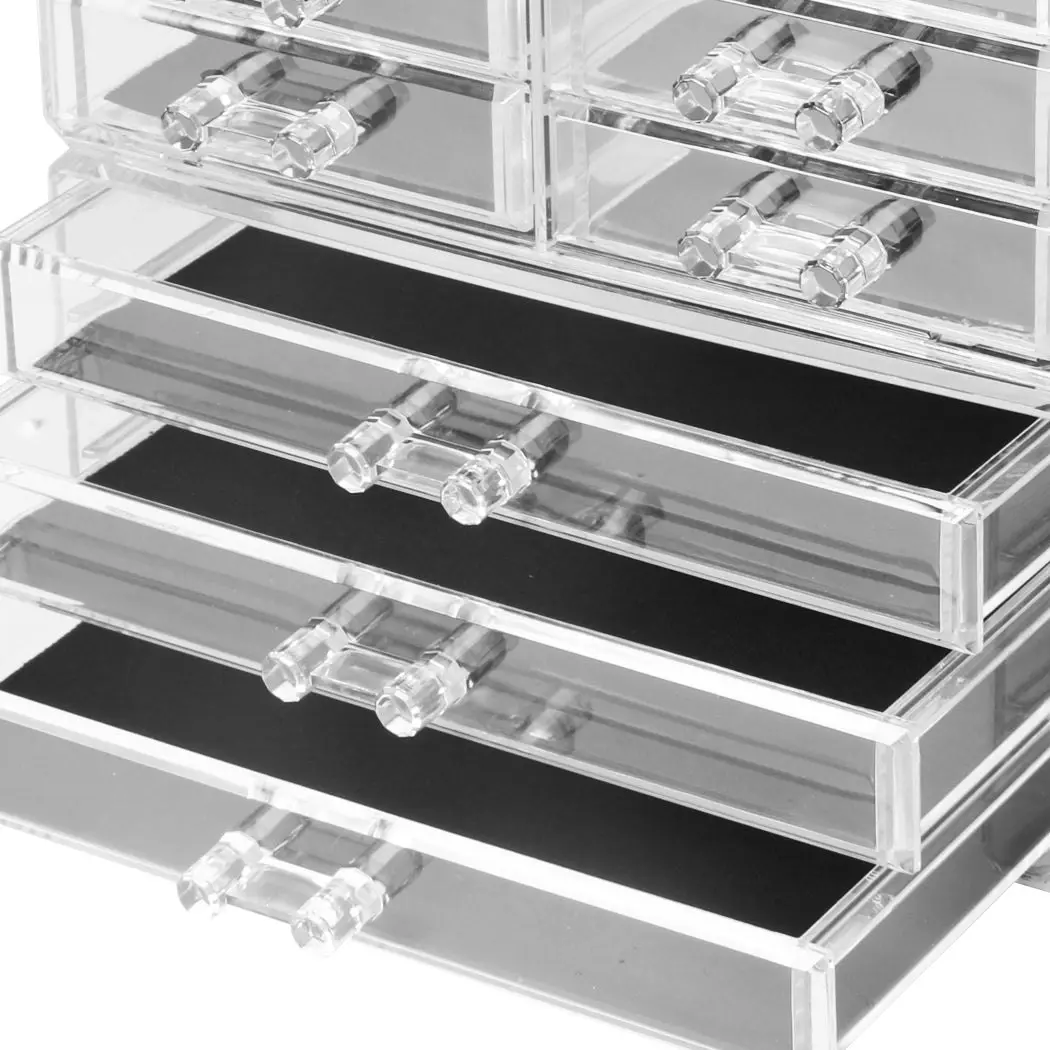 Traderight Group  9 Drawer Clear Acrylic Cosmetic Makeup Organizer Jewellery Storage Box