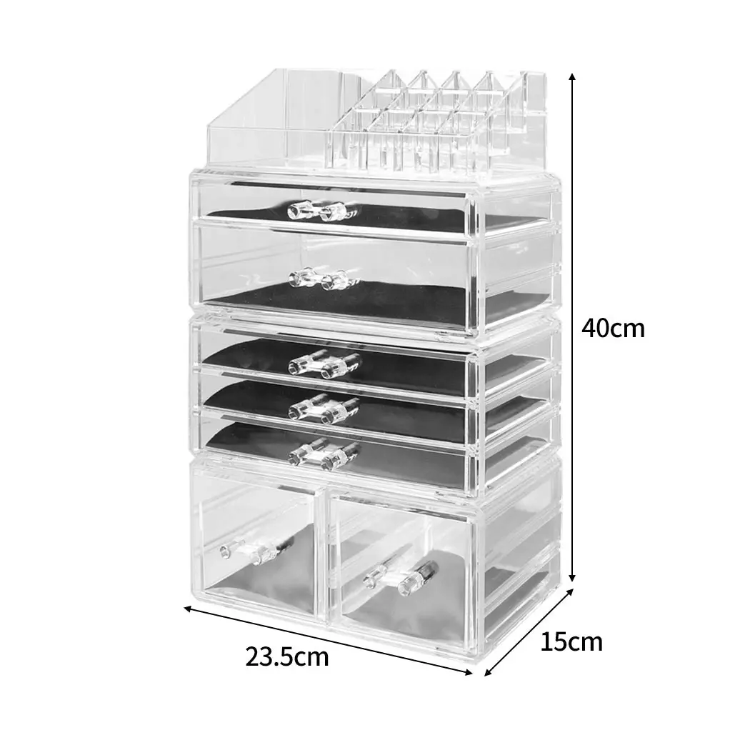 Traderight Group  Cosmetic 7 Drawer Makeup Organizer Storage Jewellery Holder Box Acrylic Display