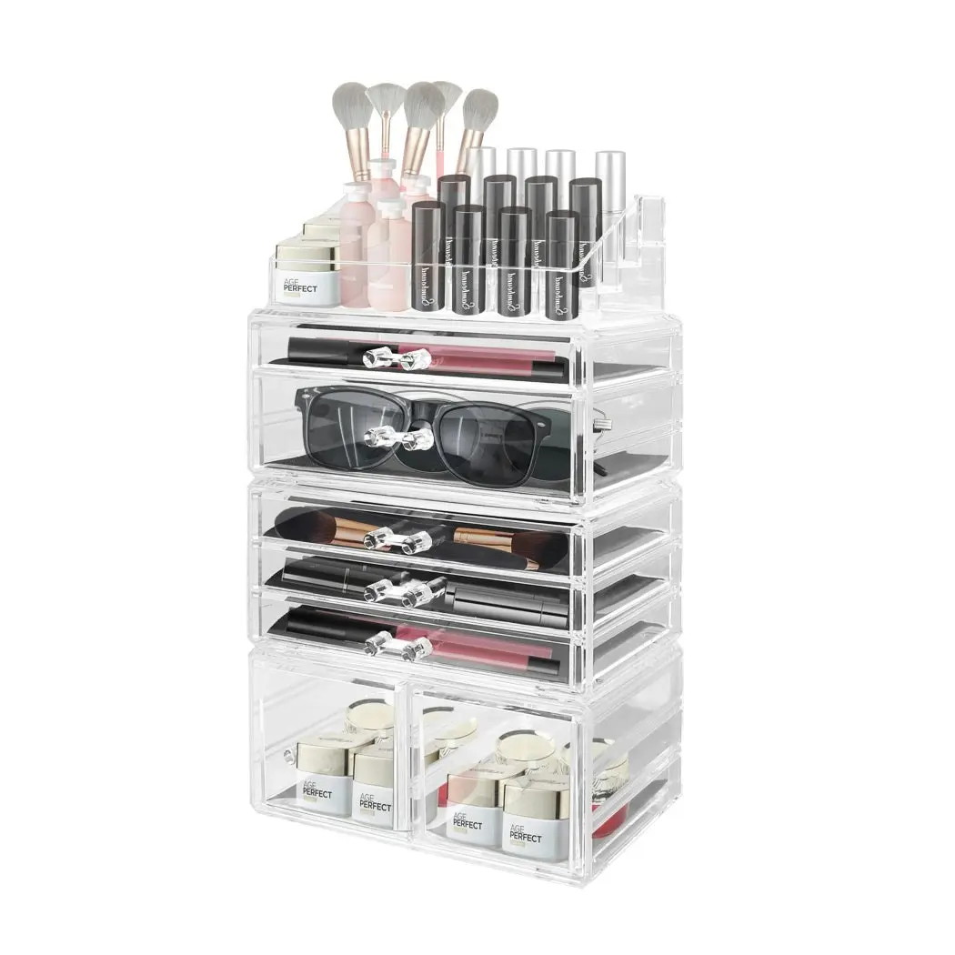 Traderight Group  Cosmetic 7 Drawer Makeup Organizer Storage Jewellery Holder Box Acrylic Display