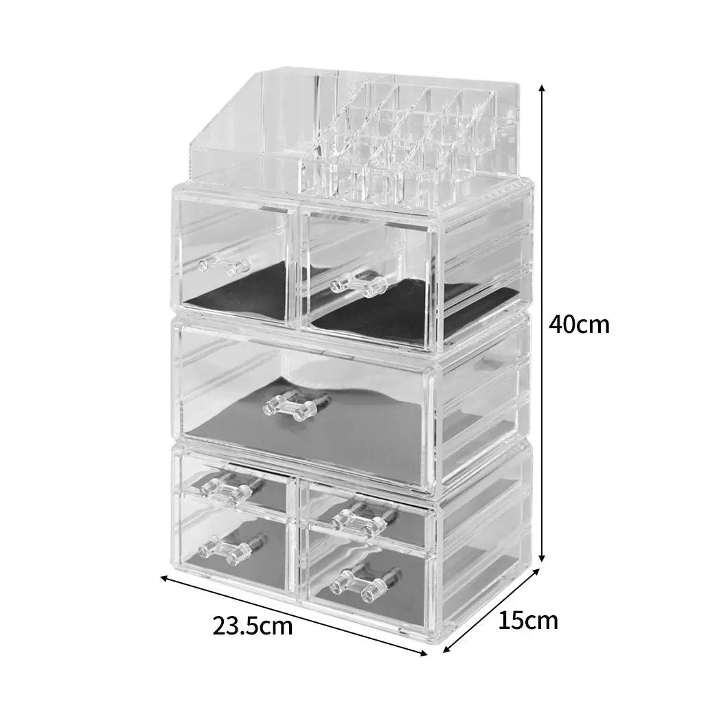 Traderight Group  Cosmetic 7 Drawer Makeup Organizer Storage Jewellery Holder Box Acrylic Display