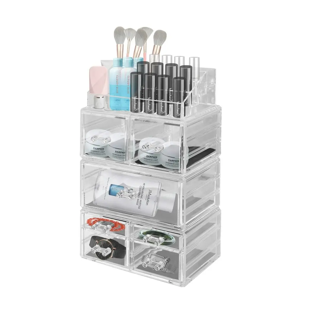 Traderight Group  Cosmetic 7 Drawer Makeup Organizer Storage Jewellery Holder Box Acrylic Display