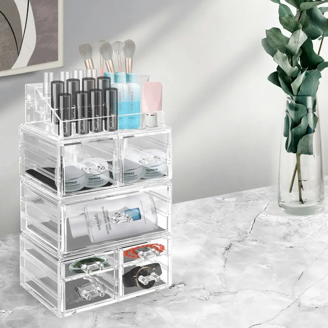 Traderight Group  Cosmetic 7 Drawer Makeup Organizer Storage Jewellery Holder Box Acrylic Display