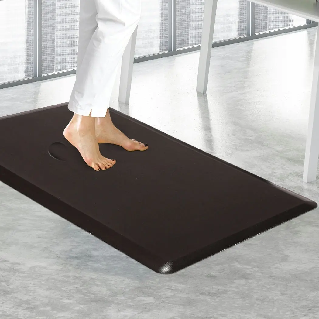 Marlow Anti Fatigue Mat Standing Desk Rug Kitchen Home Office Foam Brown 50x80