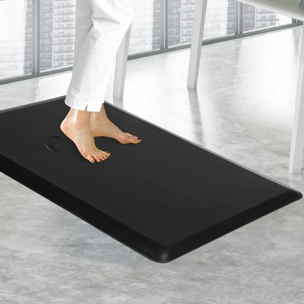 Marlow Anti Fatigue Mat Standing Desk Rug Kitchen Home Office Foam Black 50x80