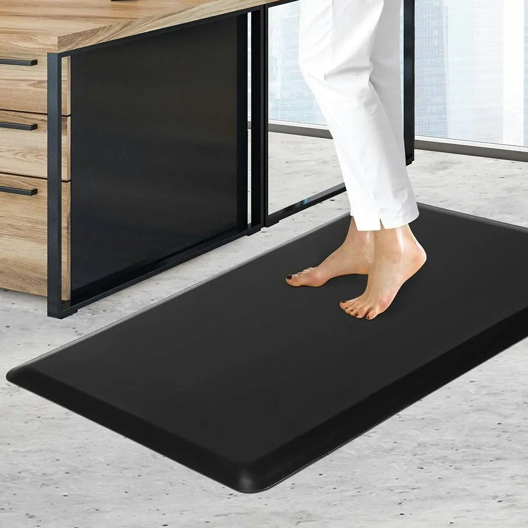 Marlow Anti Fatigue Mat Standing Desk Rug Kitchen Home Office Foam Black 50x80