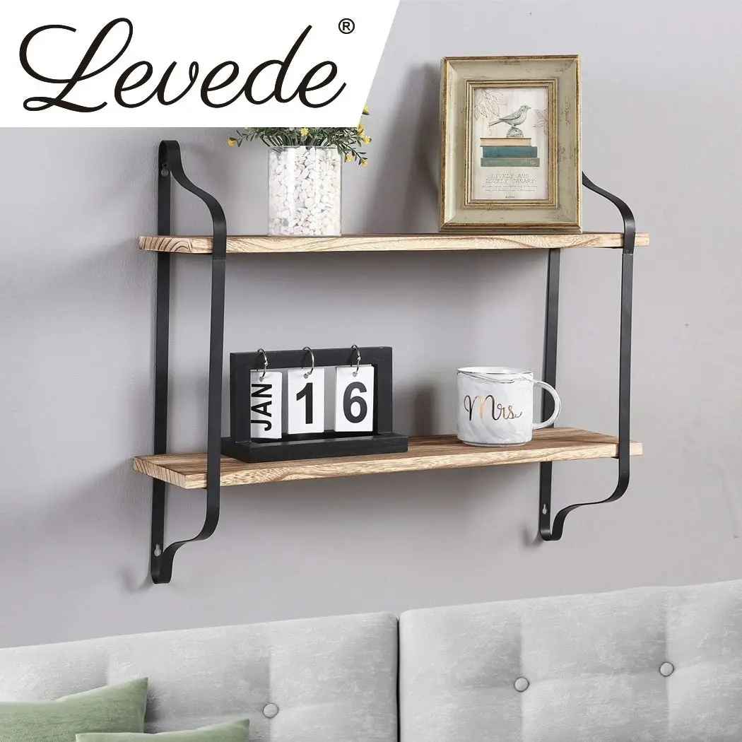 Levede Floating Shelves Brackets Display Shelf Bookshelf Wall Mount Rack Storage