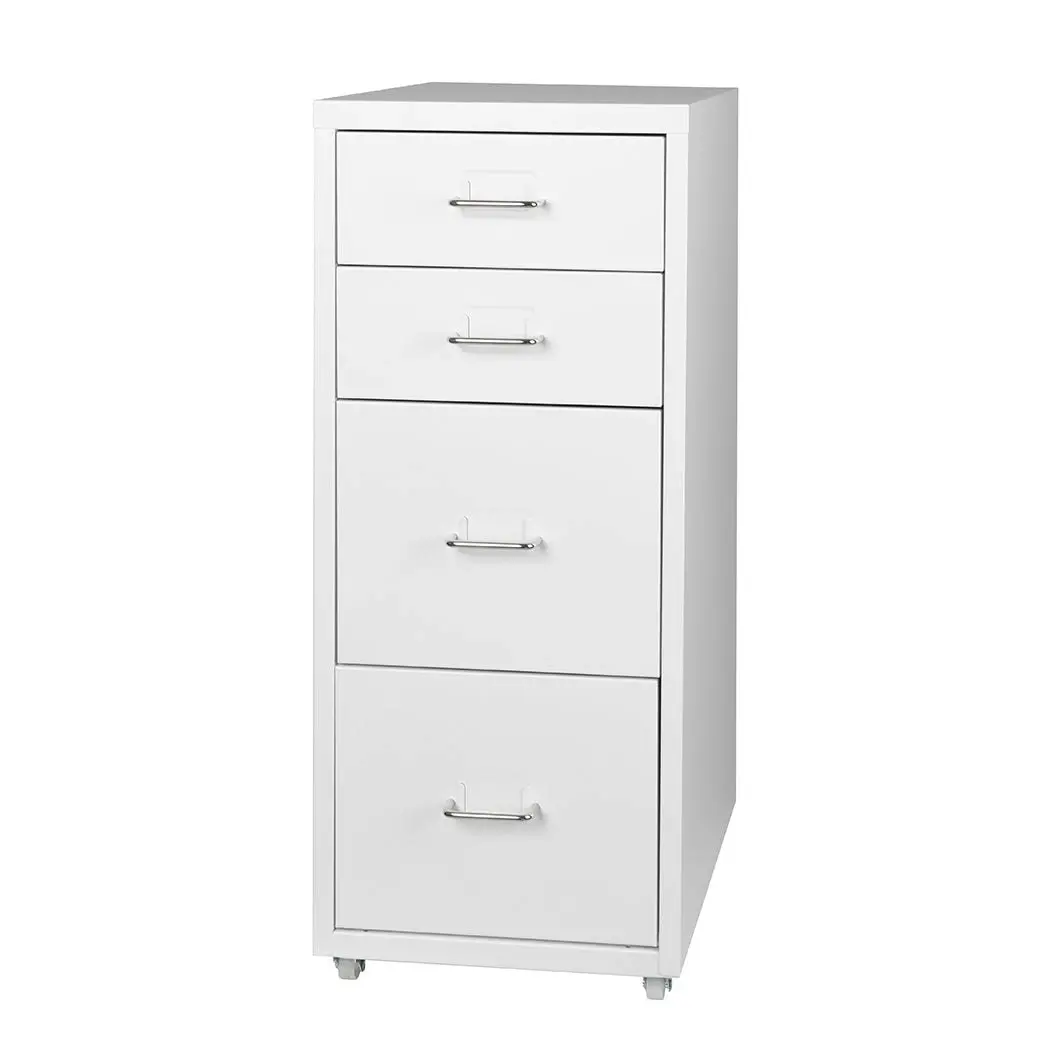 Levede 4 Drawer Office Drawers Cabinet Storage Cabinets Steel Rack Home White