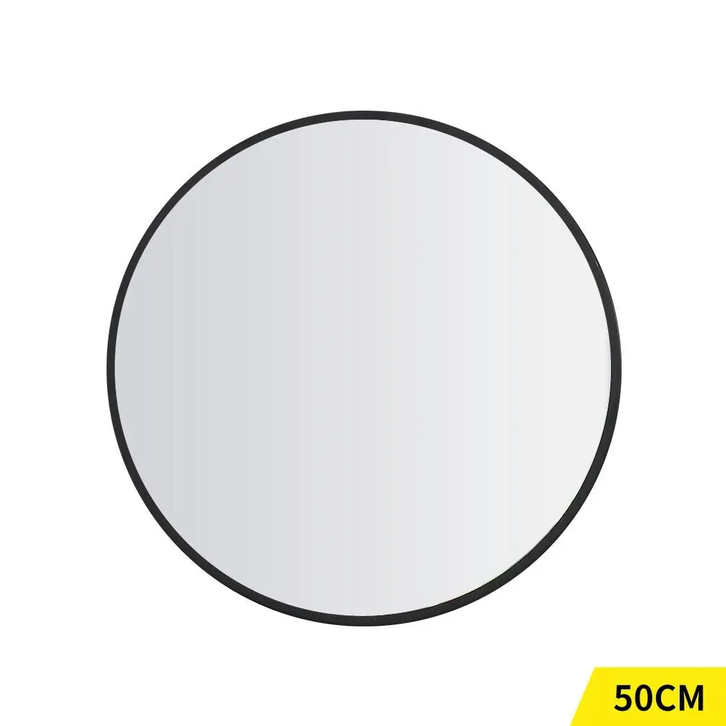 Traderight Group  Wall Mirror Round Shaped Bathroom Makeup Mirrors Smooth Edge 50CM