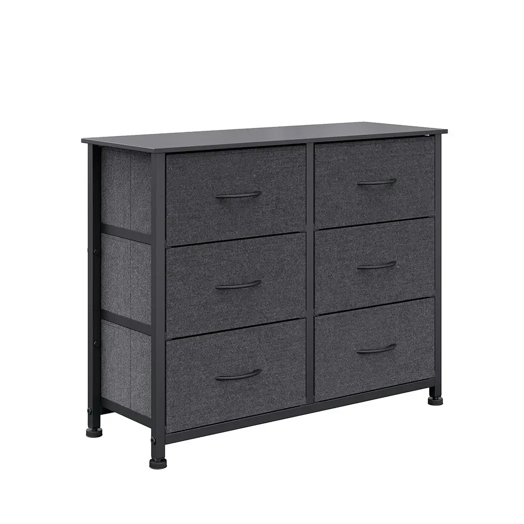 Levede Storage Cabinet Tower Chest of 6 Drawers Dresser Tallboy Lowboy Organizer