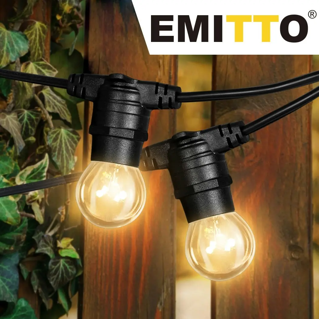 Emitto 20M Festoon String Lights Kits Christmas Wedding Party Indoor/Outdoor