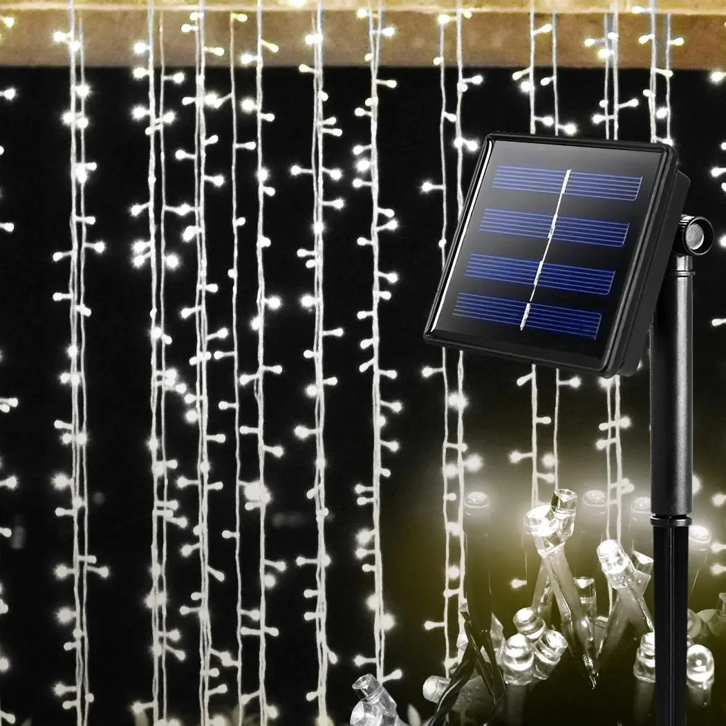 Solar Powered LED Fairy String Lights Outdoor Garden Party Wedding Controller