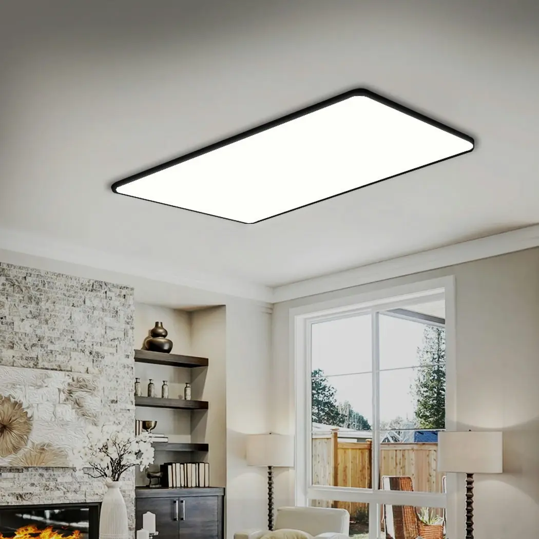 Emitto LED Ceiling Light Ultra-Thin 5CM Morden Simple Lamp Living Room Black 96W