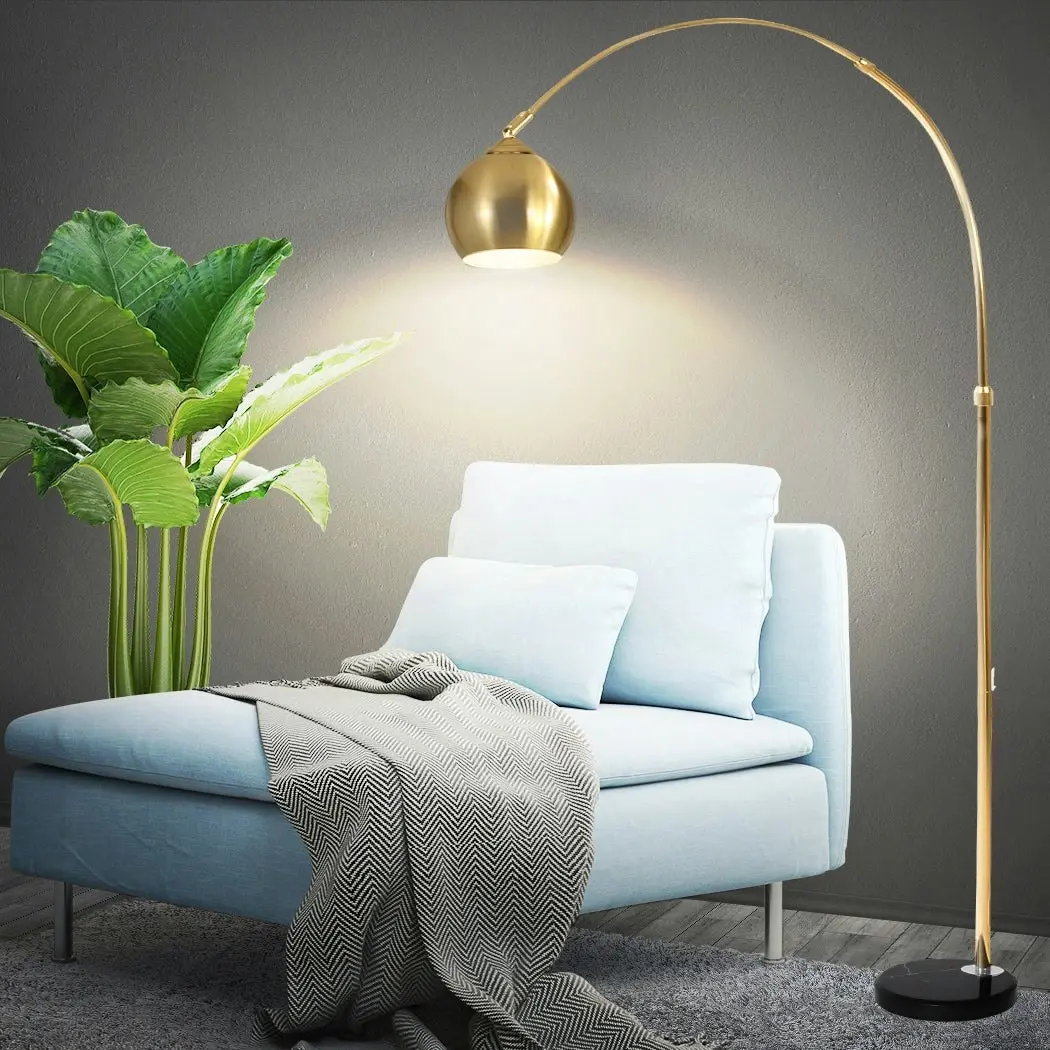 Emitto Modern LED Floor Lamp Stand Reading Light Adjustable Indoor Marble Base