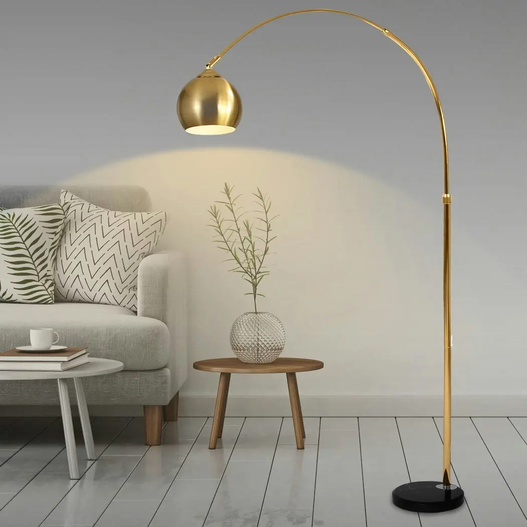 Emitto Modern LED Floor Lamp Stand Reading Light Adjustable Indoor Marble Base