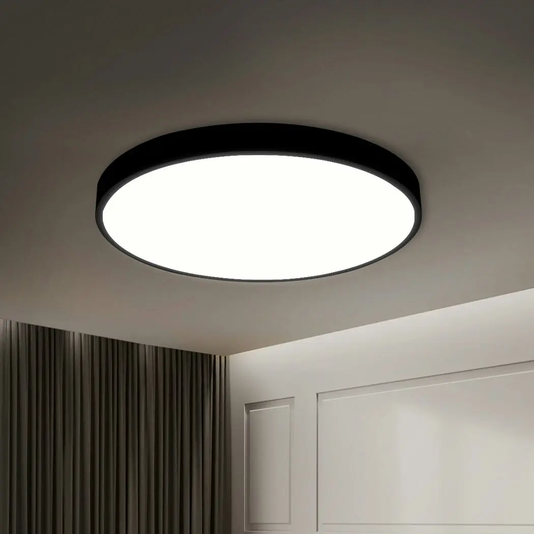 Emitto Ultra-Thin 5CM LED Ceiling Down Light Surface Mount Living Room Black 18W