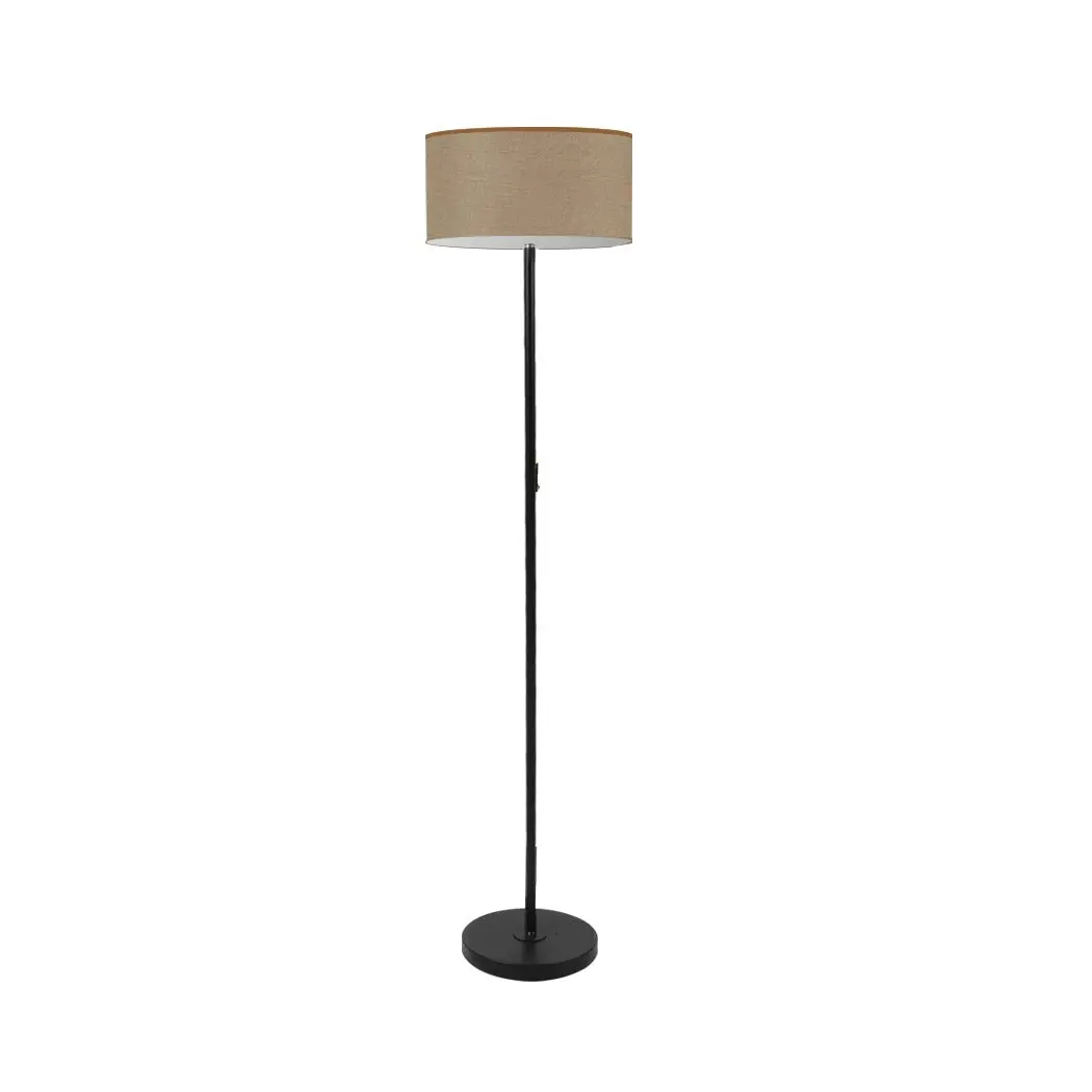 Emitto Modern LED Floor Lamp Stand Reading Light Home Decor Indoor Linen Fabric