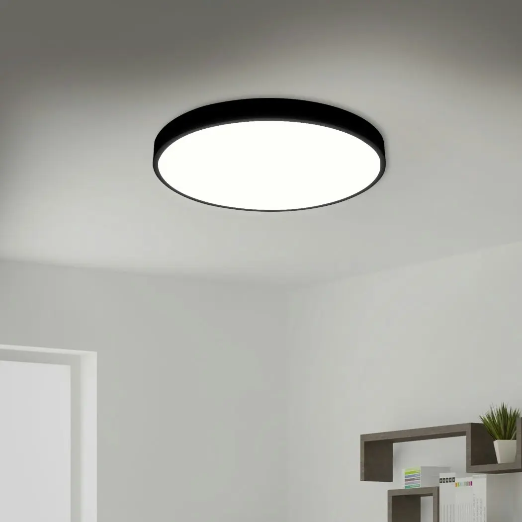 Emitto Ultra-Thin 5CM LED Ceiling Down Light Surface Mount Living Room Black 36W