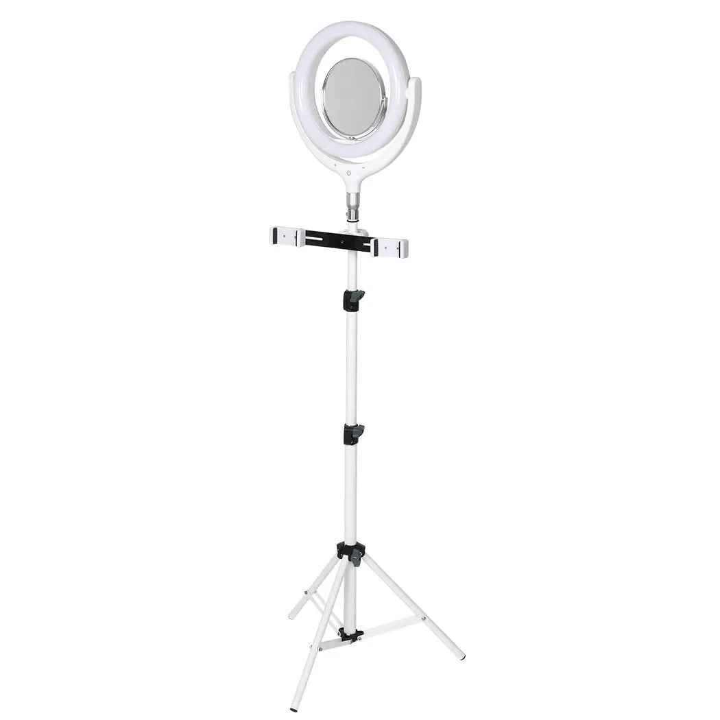 Traderight Group  LED Ring Light with Tripod Stand Phone Holder Dimmable Studio Lamp Makeup Mirror