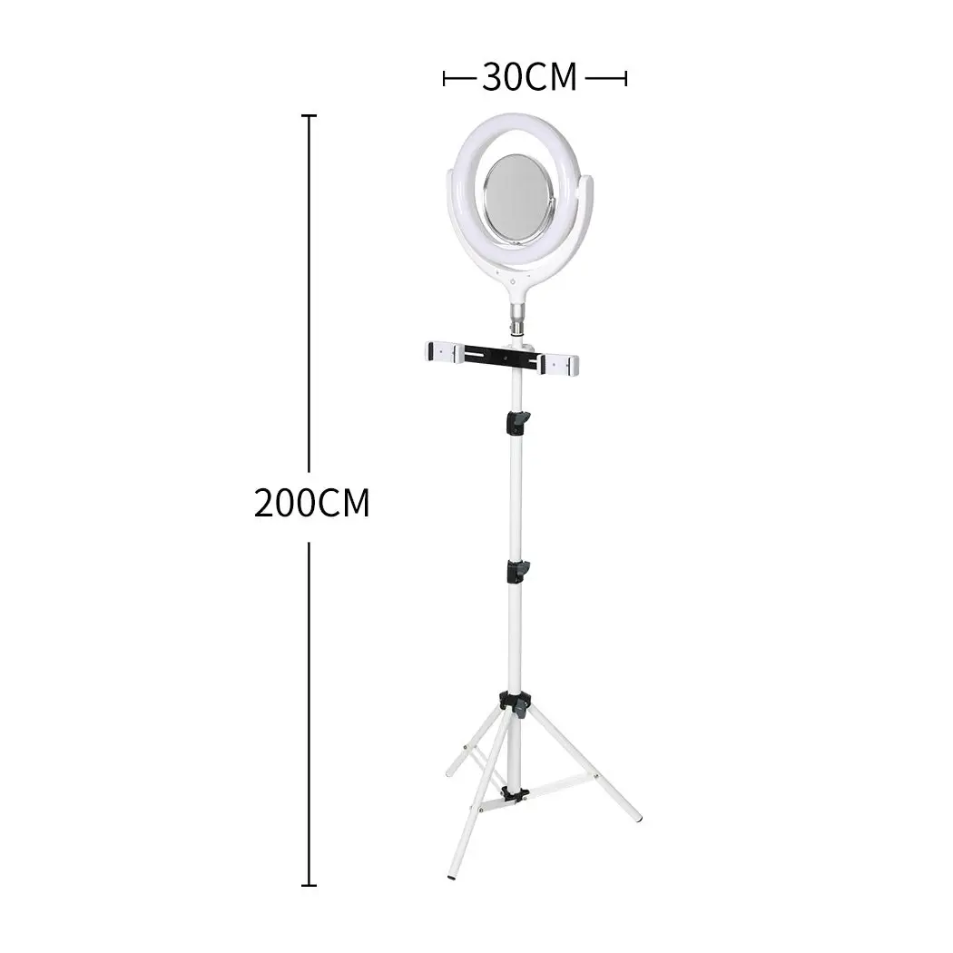 Traderight Group  LED Ring Light with Tripod Stand Phone Holder Dimmable Studio Lamp Makeup Mirror