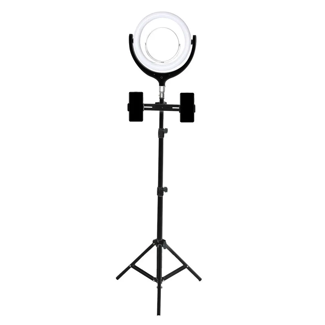 Traderight Group  LED Ring Light with Tripod Stand Phone Holder Dimmable Studio Lamp Makeup Mirror