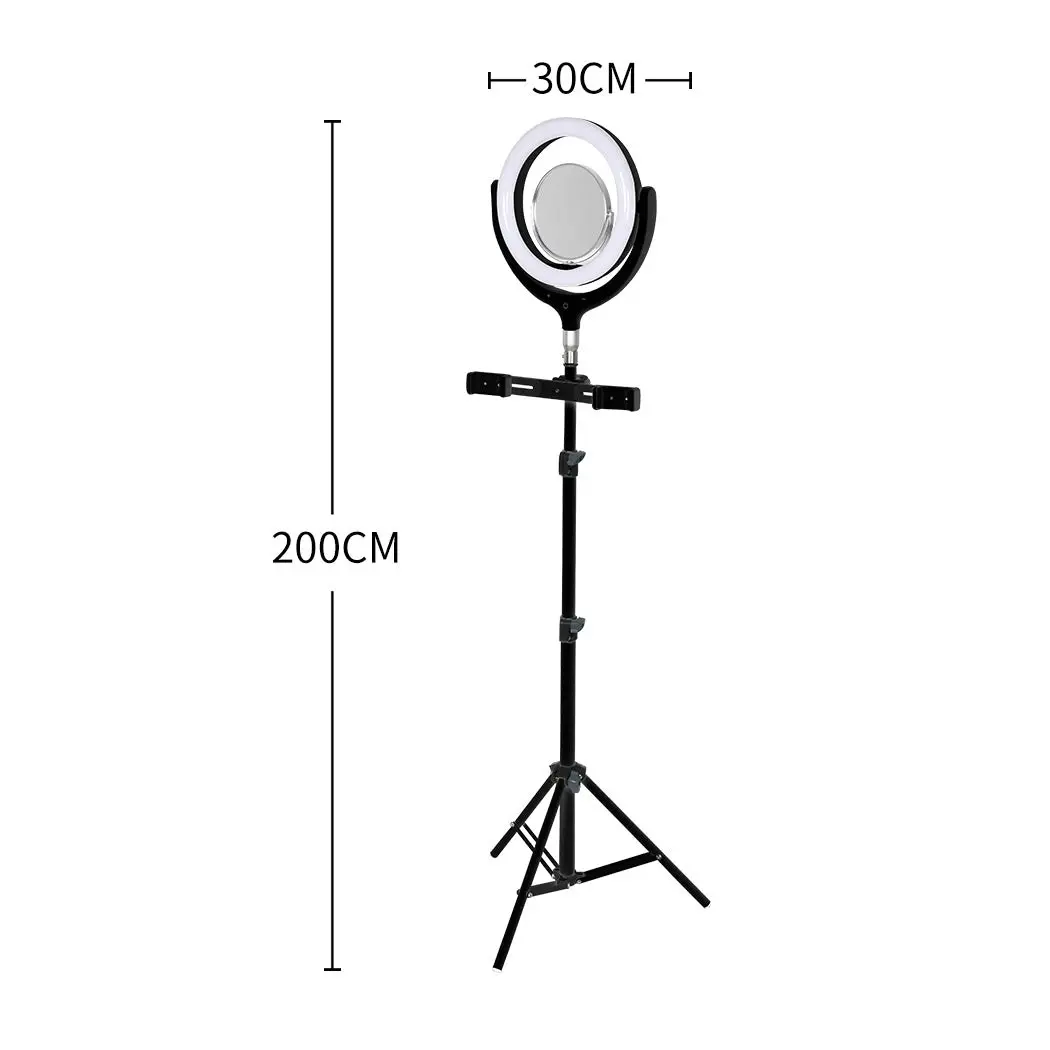 Traderight Group  LED Ring Light with Tripod Stand Phone Holder Dimmable Studio Lamp Makeup Mirror