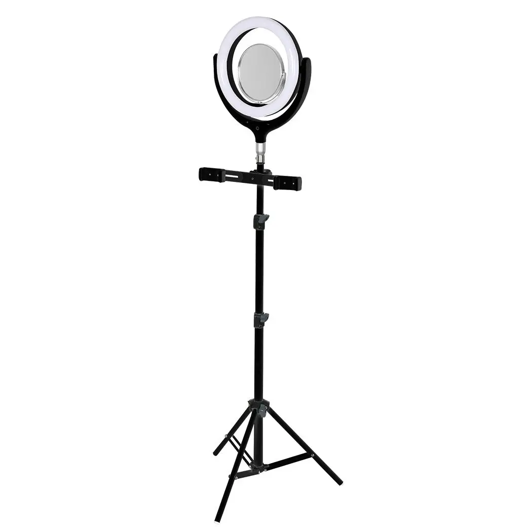 Traderight Group  LED Ring Light with Tripod Stand Phone Holder Dimmable Studio Lamp Makeup Mirror