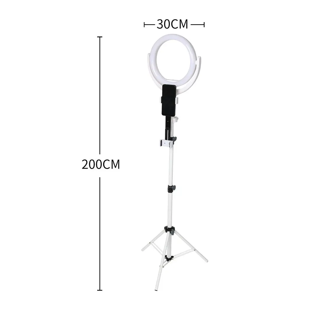 Traderight Group  12'' LED Ring Light with Tripod Stand Phone Holder Dimmable Selfie Studio Lamp