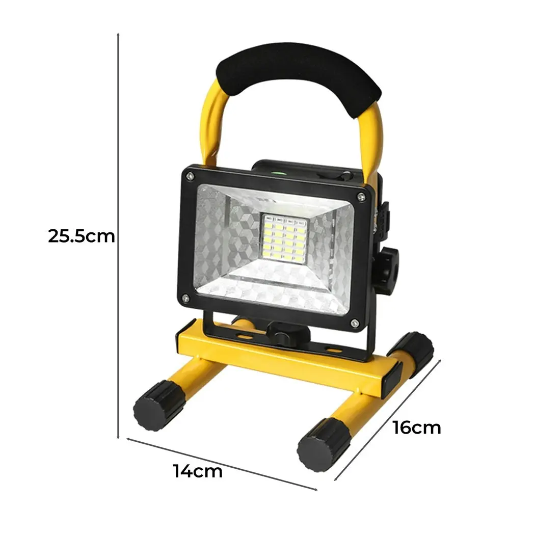 Traderight Group  Emitto LED Portable Flood Light Outdoor 30W Rechargeable Spotlight 2400LM 3 Mode