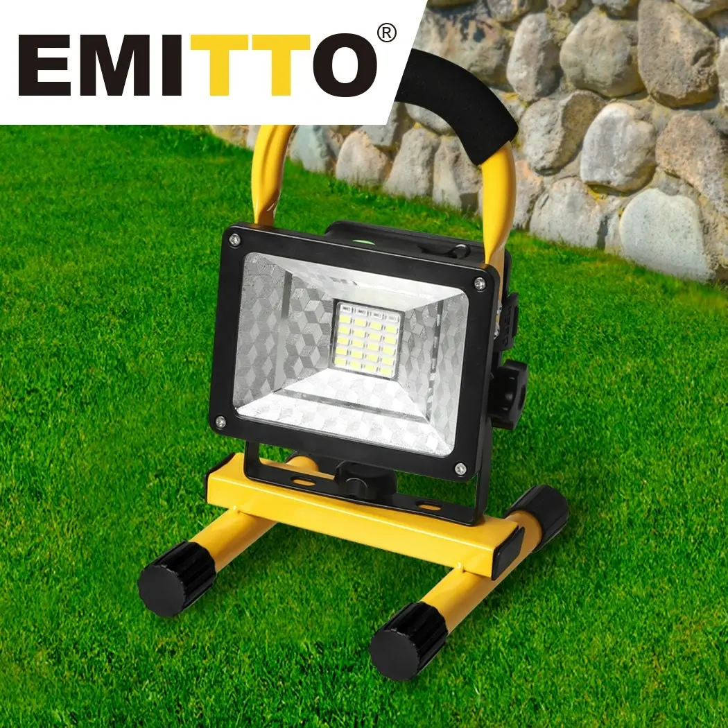 Traderight Group  Emitto LED Portable Flood Light Outdoor 30W Rechargeable Spotlight 2400LM 3 Mode