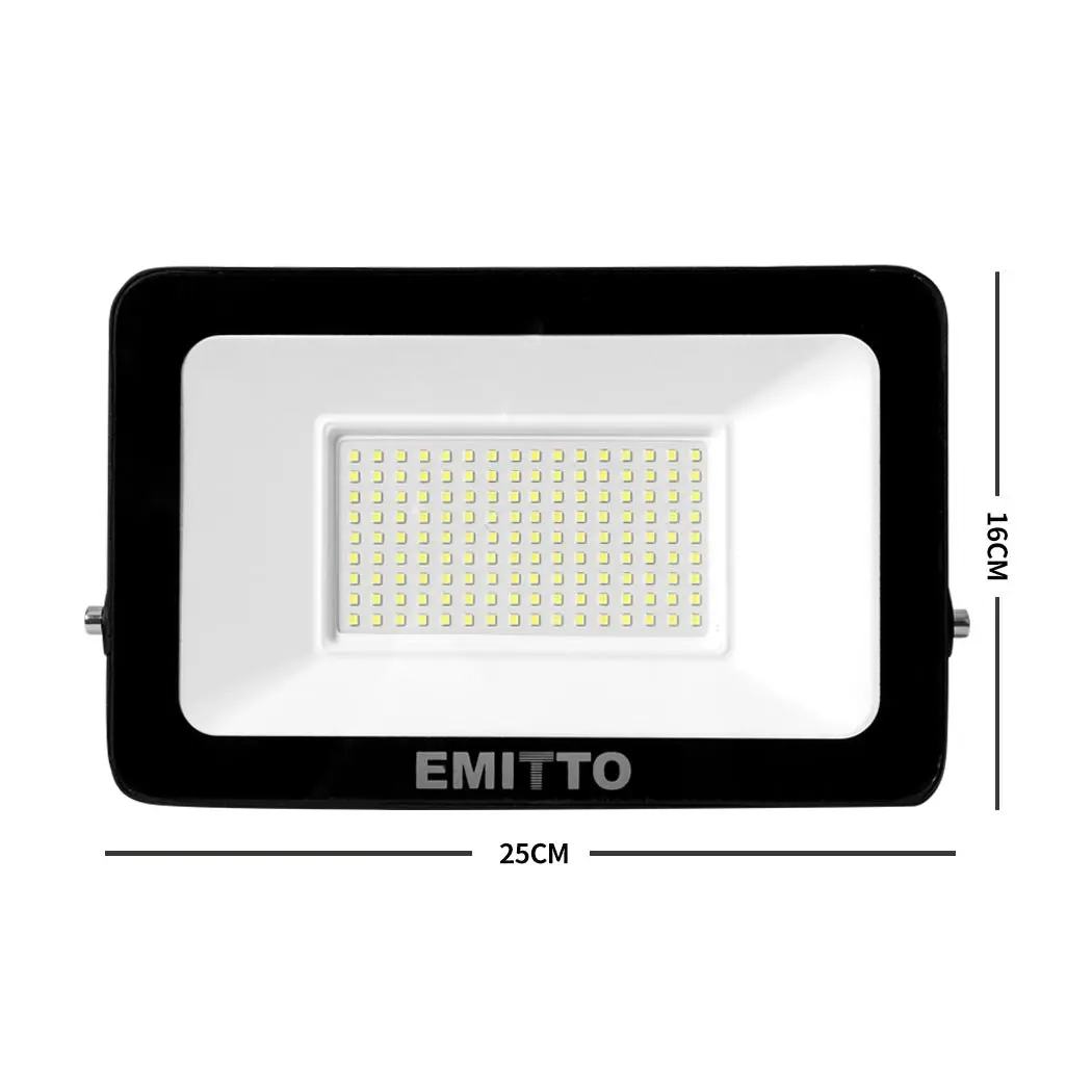 Emitto LED Flood Light 100W Outdoor Floodlights Lamp 220V-240V IP65 Cool White