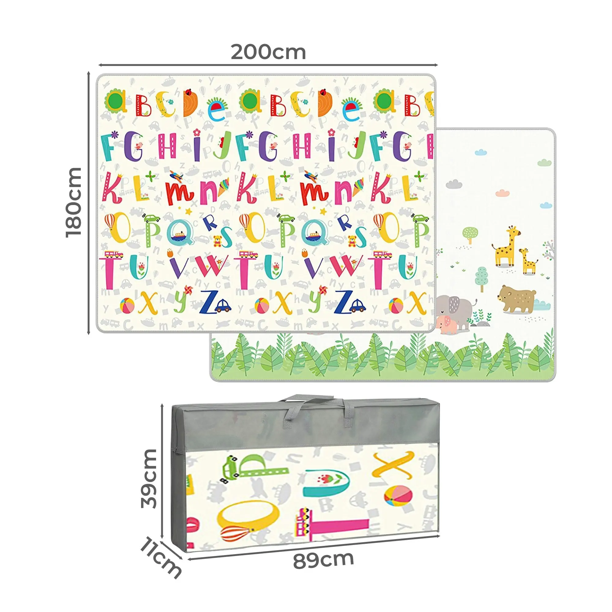 BoPeep Kids Play Mat Baby Crawling Pad Floor Foldable XPE Foam Non-slip Bear