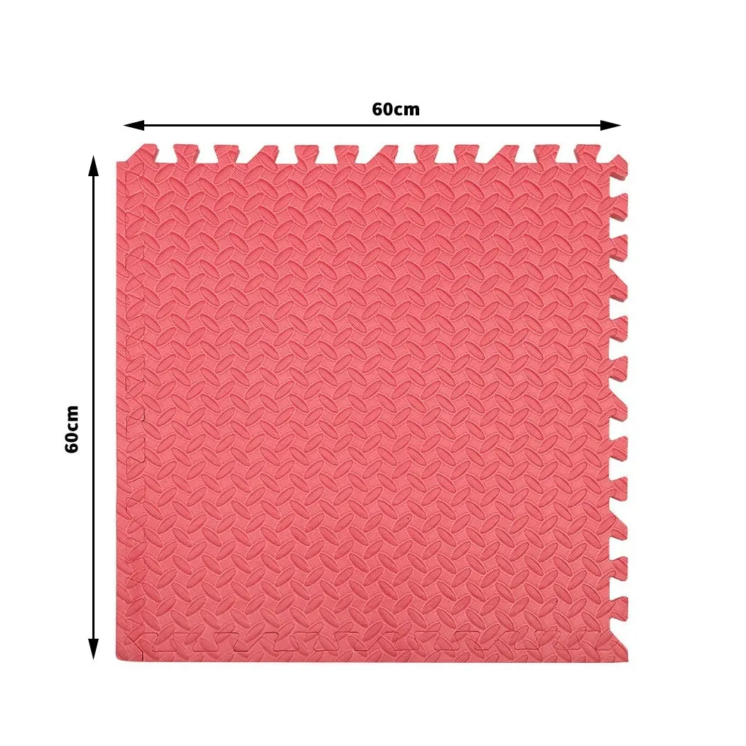 BoPeep EVA Foam Kids Play Mat Floor Kid Crawling Interlocking Home Red 60x60