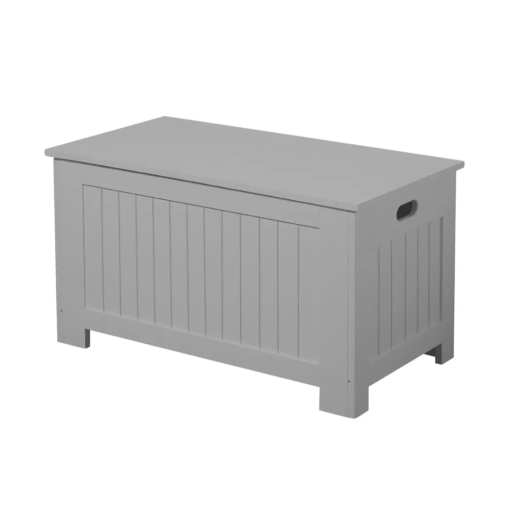 Levede Kids Toy Box Storage Chest Cabinet Container Clothes Organiser Grey